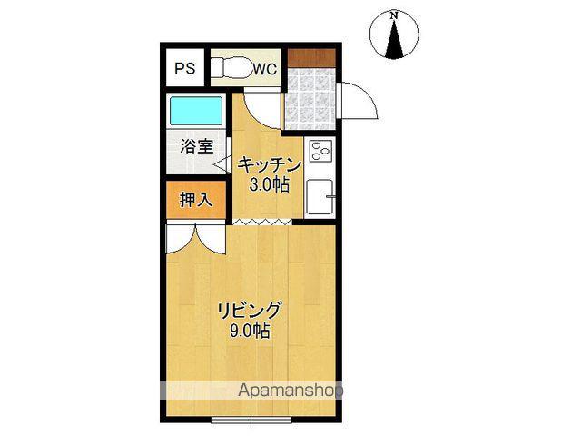 コーポカネマツ(1K/2階)の間取り写真