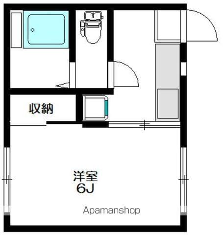 HILL TOP(1K/1階)の間取り写真