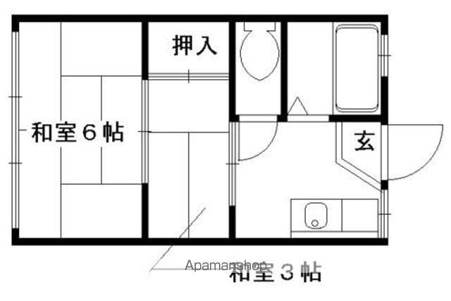 光マンション(2K/3階)の間取り写真