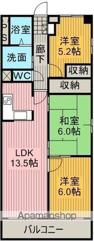 アソシア一社(3LDK/4階)の間取り写真