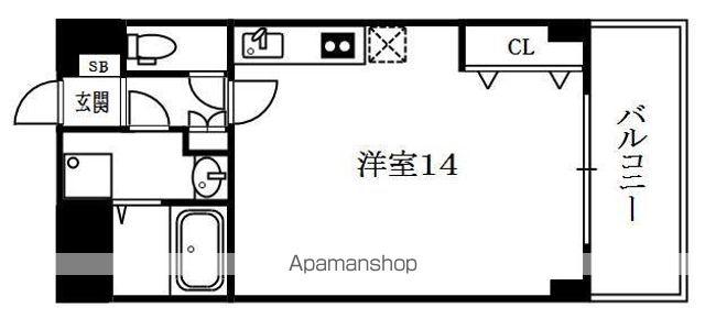 LA・VITAROSA 松栄(ワンルーム/4階)の間取り写真