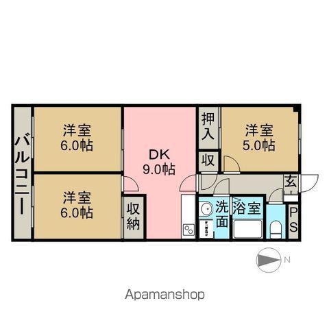 スパジオ665(3DK/3階)の間取り写真