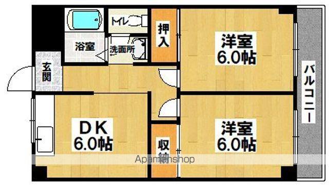 サンライフ堺(2DK/2階)の間取り写真