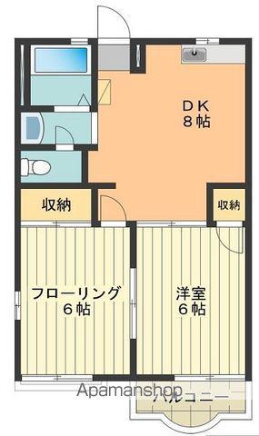 グリーンパーク(2DK/2階)の間取り写真