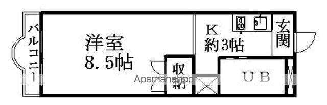 アーバンライフK(ワンルーム/2階)の間取り写真