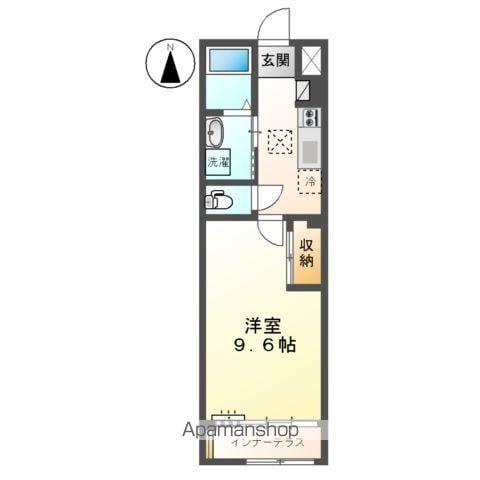 エトワール清輝(1K/1階)の間取り写真