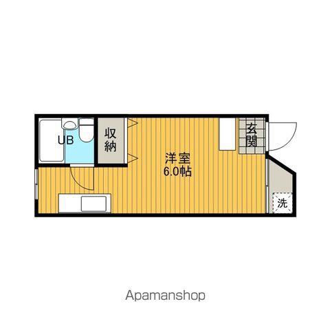 コーポ南台(1K/3階)の間取り写真