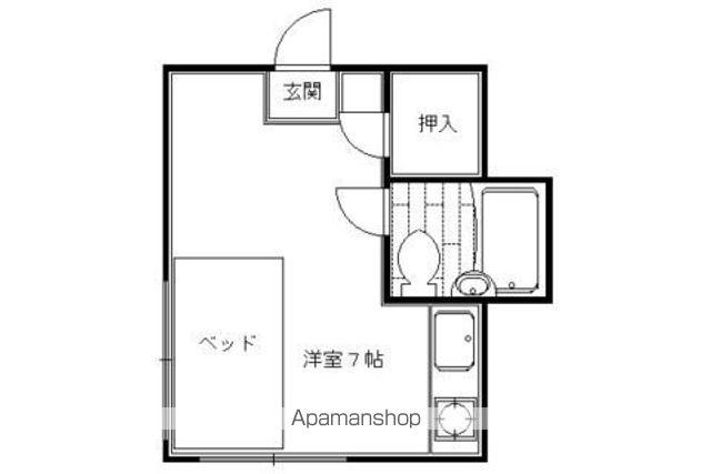 もがみマンション(ワンルーム/2階)の間取り写真