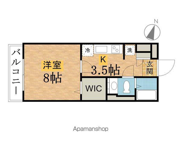ローテ・ローゼ(1K/1階)の間取り写真