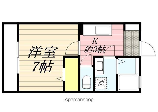 ヒルズ長栖(1K/1階)の間取り写真