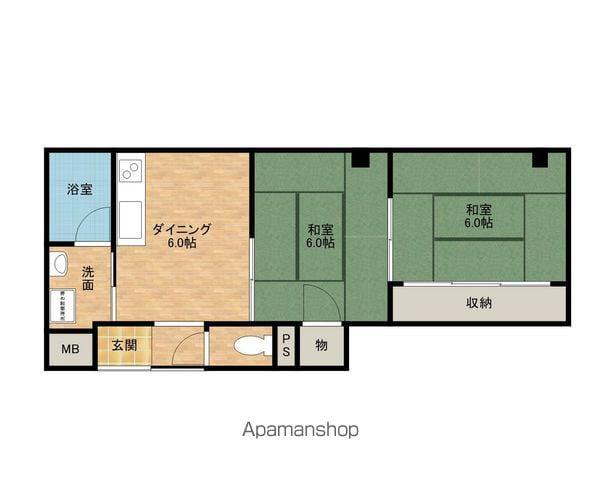 共立マンション豊中第3(2DK/2階)の間取り写真