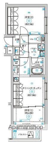 セジョリ中野富士見町(2DK/1階)の間取り写真