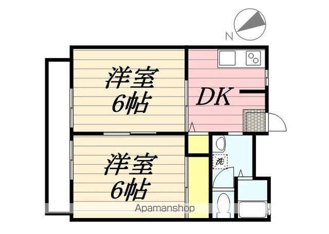 パークハイツ(2DK/2階)の間取り写真