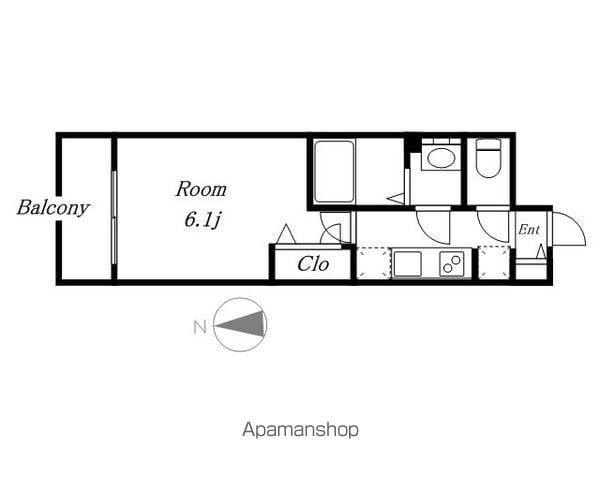 メイクス矢場町(1K/12階)の間取り写真