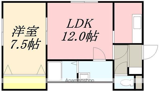 カサデクエルノⅡ(1LDK/3階)の間取り写真