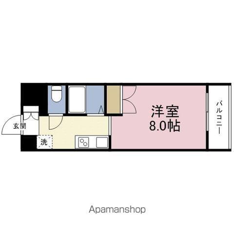 アーバンシティ上本町(1K/8階)の間取り写真