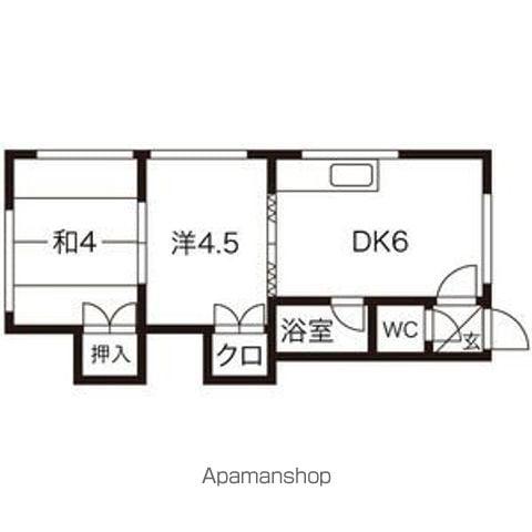 コーポラス千豊第2(2DK/1階)の間取り写真