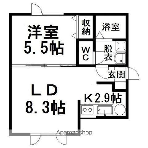 LEAP-1(1LDK/2階)の間取り写真