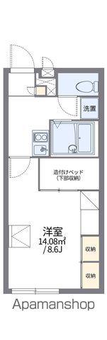 レオパレスやすらぎ(1K/1階)の間取り写真