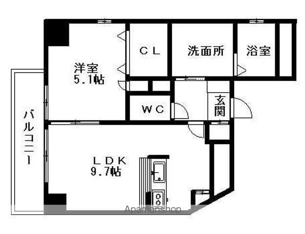 アーサ一社(1LDK/3階)の間取り写真