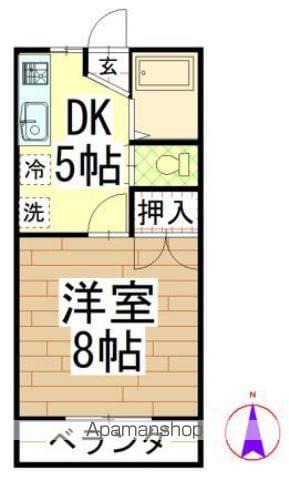 GRACE(1DK/1階)の間取り写真