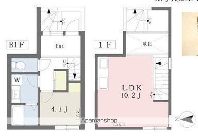 VENN(1LDK/1階)の間取り写真
