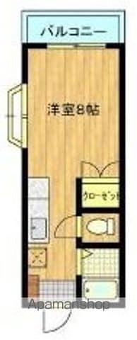 プレステージフジ鹿児島参番館(ワンルーム/1階)の間取り写真