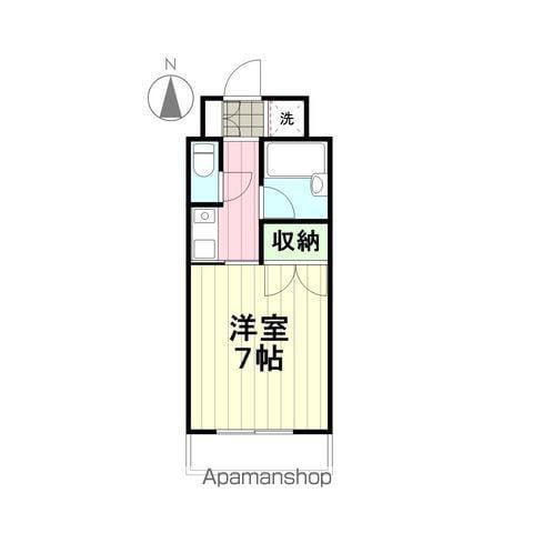 ドミール石川(1K/1階)の間取り写真