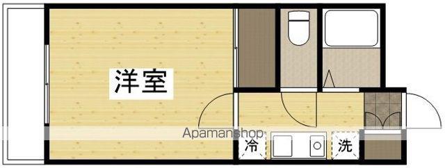 アメニティ西古松(1K/1階)の間取り写真