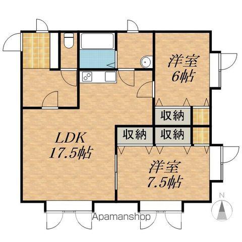 シティハウスグランド南町(2LDK/2階)の間取り写真