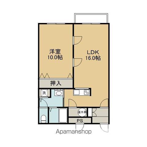 サーム千歳ドミニオWING5(1LDK/1階)の間取り写真