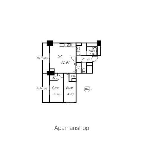 コンセール東桜(2LDK/1階)の間取り写真