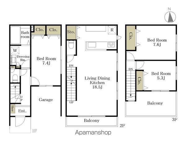 目黒本町5丁目計画(3LDK)の間取り写真