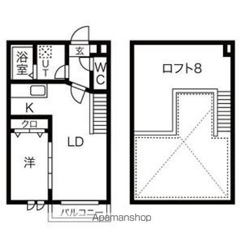 AMPIO庄内通参番館(1LDK/1階)の間取り写真