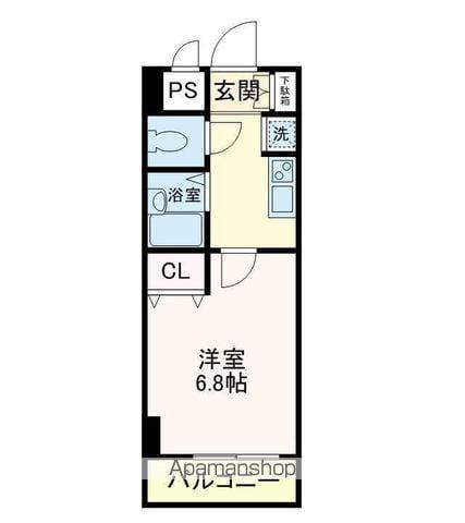 S-FORT舞浜(1K/4階)の間取り写真