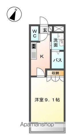 サンライフ ハサマ(1K/2階)の間取り写真