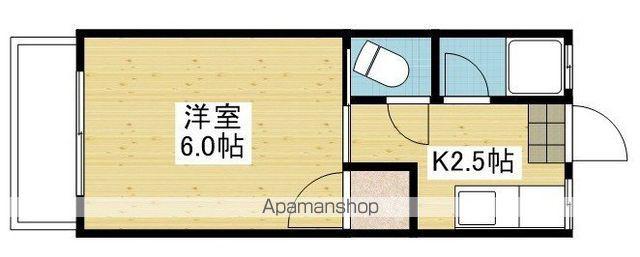 マンスリー・ワン・オグリ(1K/1階)の間取り写真