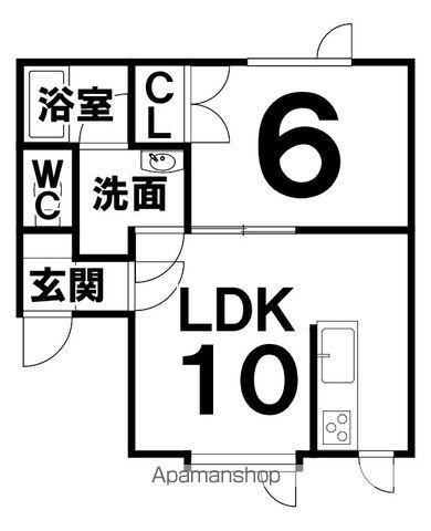 レガーロ(1LDK/1階)の間取り写真