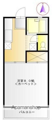 パームタウン(1K/2階)の間取り写真