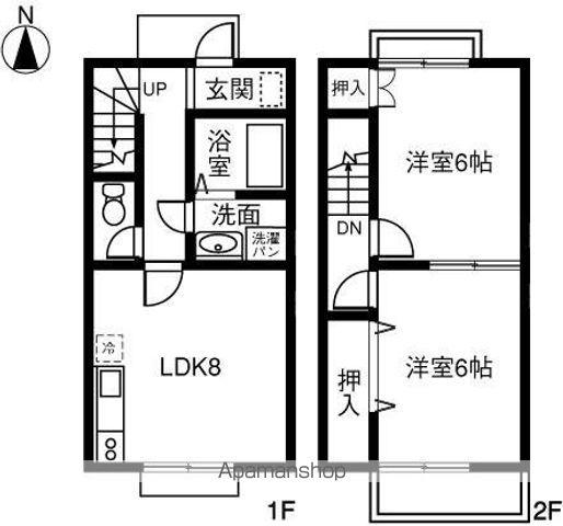 DUPLEX 林島B(2LDK)の間取り写真