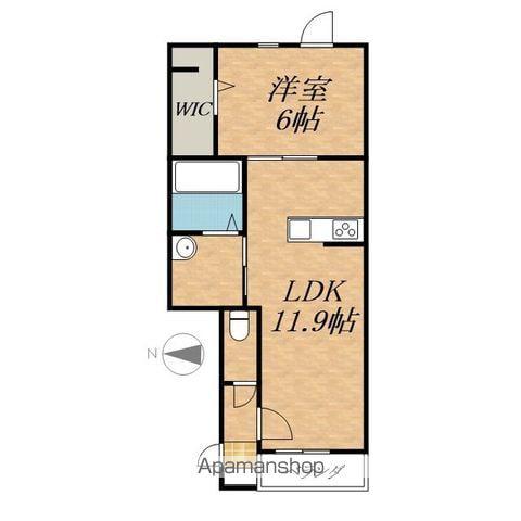 イースト GARDENⅩ(1LDK/3階)の間取り写真