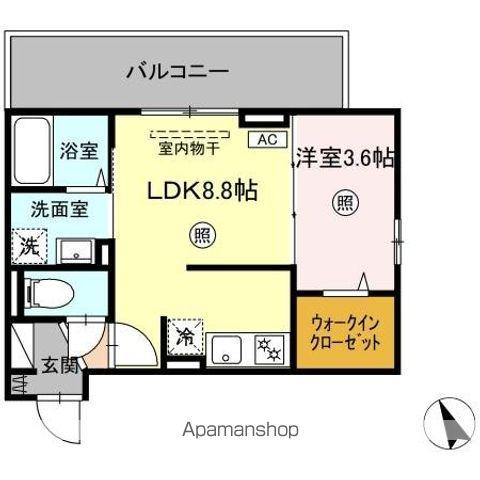 BRILLIA TWIN STAGEブリリア ツイン ステージ(1LDK/2階)の間取り写真