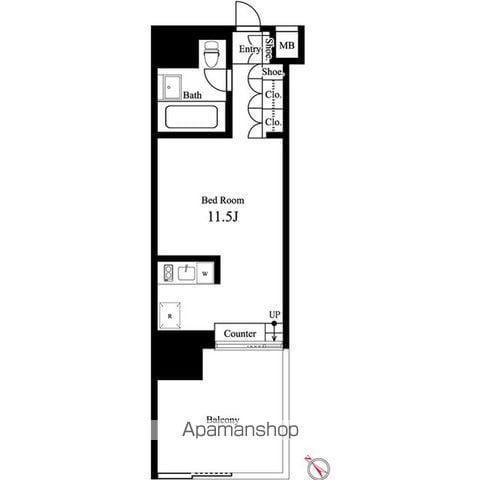 イプセ学芸大学(ワンルーム/B1階)の間取り写真