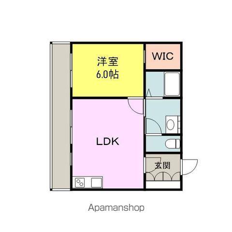 プレーンビル(1LDK/3階)の間取り写真