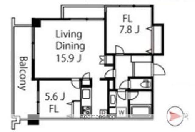 ガーデン杉並方南(2LDK/3階)の間取り写真