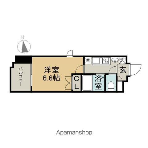 パルティール御器所(1K/10階)の間取り写真