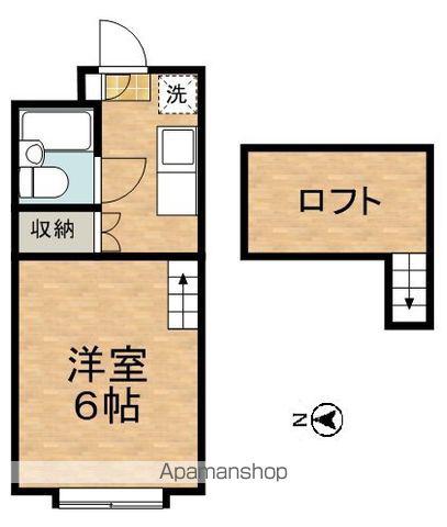 山野井マンションA棟(1K/2階)の間取り写真