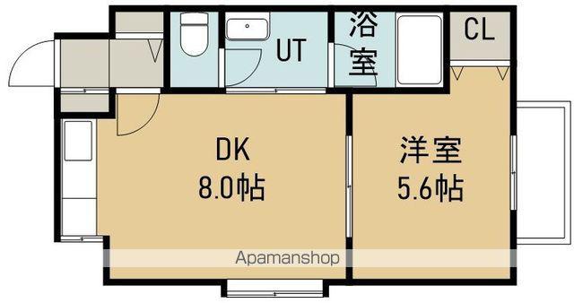 アルム桔梗(1DK/2階)の間取り写真