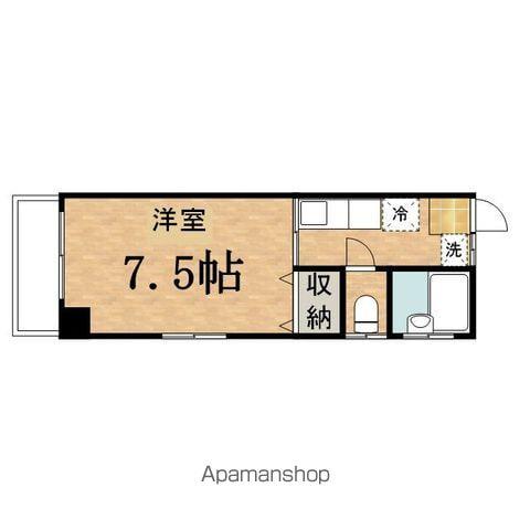 ガーデンビュー石神B(1K/1階)の間取り写真