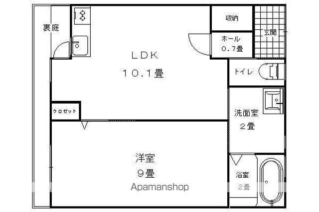 紫野上柏野町16ー4貸家(1LDK)の間取り写真